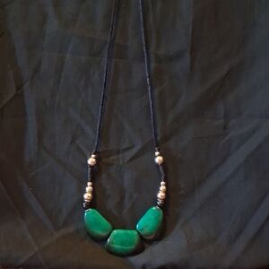 Green Stone Bead Necklace - Women Jewelry
